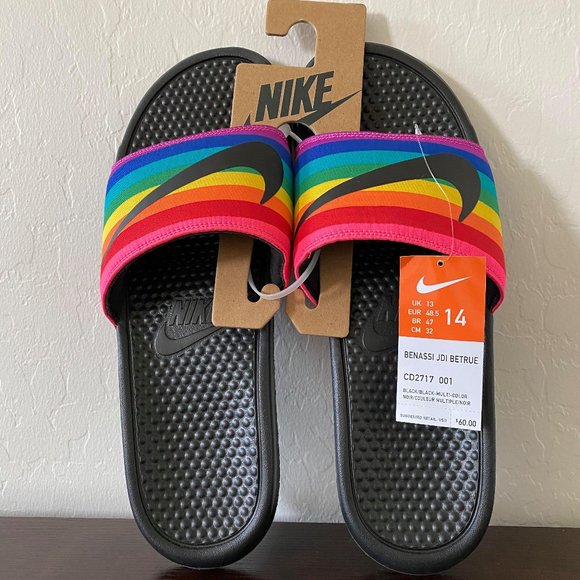 NIKE Benassi JDI Pride Betrue SLIDES Men's - Picture 6 of 12